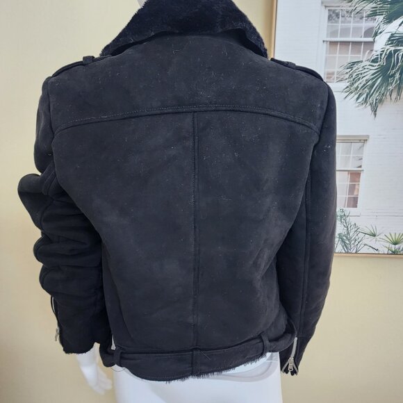 Zara Suede Fashion Biker Style Women's JACKET - Size XS - Picture 4 of 7
